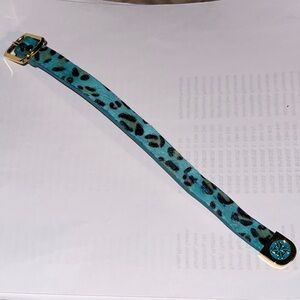 Rustic Cuff Turquoise Leopard Bracelet